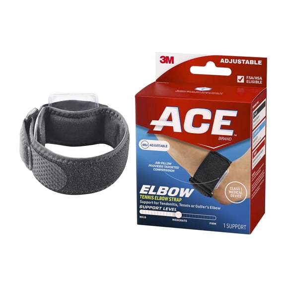 ACE Brand Tennis Elbow Support, Adjustable, Targeted Compression