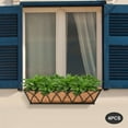 Hanging Flower Planter Window Basket Deck Railing Planter Boxes 4PCS