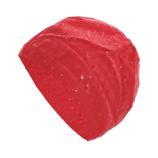Gorro de Natación de Patrón Tejido Transpirable 1 Pc Rojo