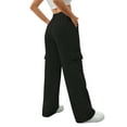 thumbnail image 4 of SWQZVT Womens Cargo Sweatpants Baggy High Waisted Joggers Sweat Pants Athletic Pants with Pockets, 4 of 9