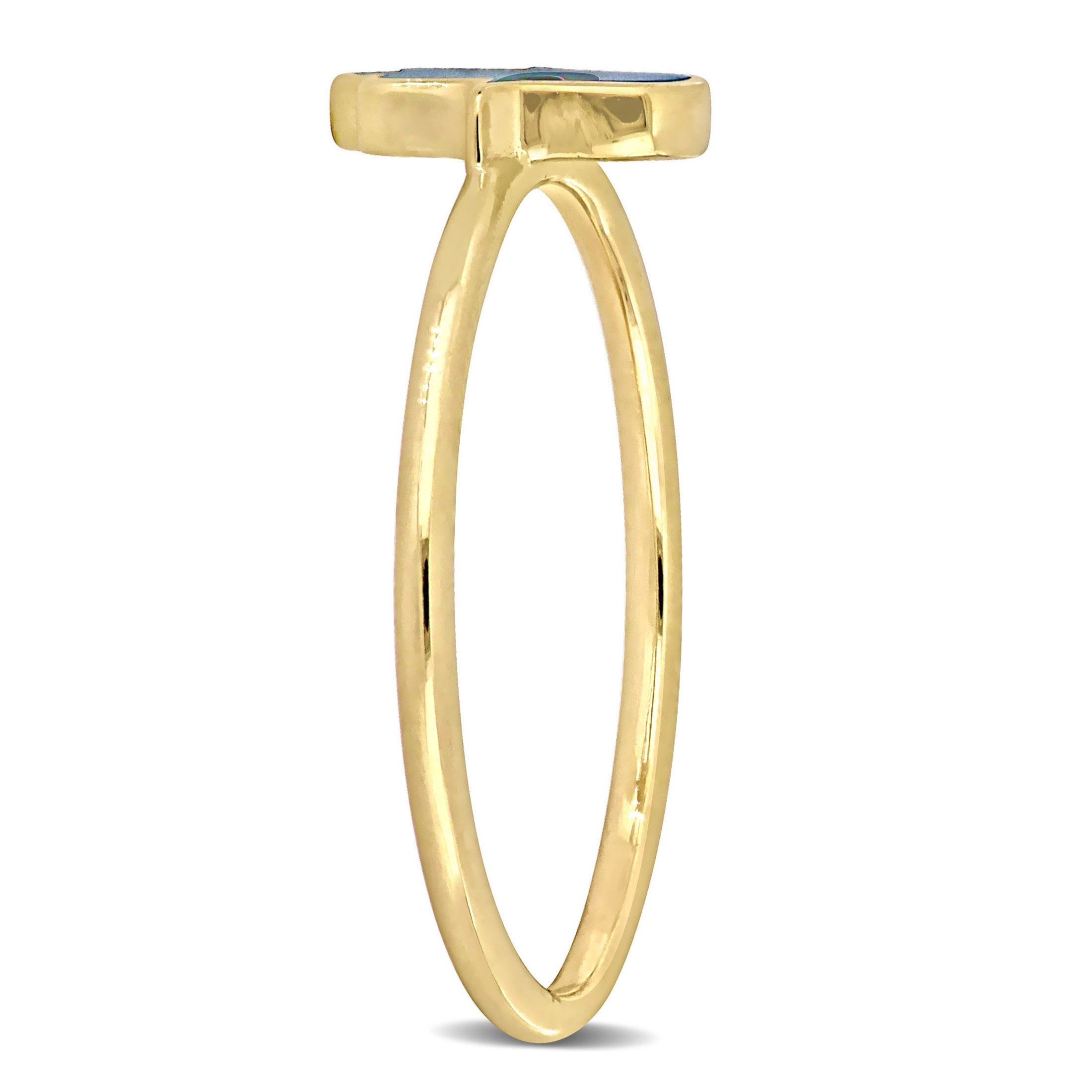 Everly Women's Turquoise 14k Yellow Gold Ring