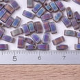 thumbnail image 4 of 10 g MIYUKI Half Beads Japanese Seed Beads 2 Hole (HTL135FR) Matte Transparent Root Beer AB 5x2.3x1.9mm Hole: 0.8mm about 250pcs/10g, 4 of 5