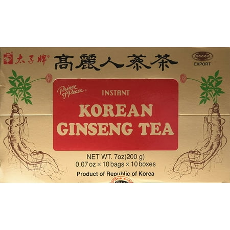 Prince of Peace Korean Ginseng - Instant Tea 2 grams 100 foil packets (Pack of