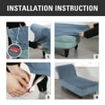 thumbnail image 6 of TOPCHANCES Chaise Lounge Slipcover, Armless Chaise Sofa Cover, Stretch Velvet Chaise Chair Slipcover, Indoor Furniture Protector ( Gray blue ), 6 of 7