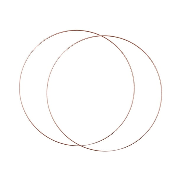 2 piezas Metal Hoops Floral Circle Gold versátil, anillos de aro de artesanía manualidades colgantes de pared, anillos de para corona de bodas , Diámetro 45 Cm