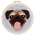 thumbnail image 1 of yuksok Punch Needle DIY Needlework Animal Dog Embroidery for Adult Kid Starter B B, 1 of 9