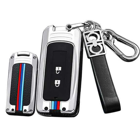 2 Button Key Fob Cover for Mitsubishi Outlander Sport Eclipse Cross ASX Mirage RVR Lancer Fortis Ex Smart Key Cover for Mitsubishi Keyless Entry Remote Shell Accessories-A Keychain