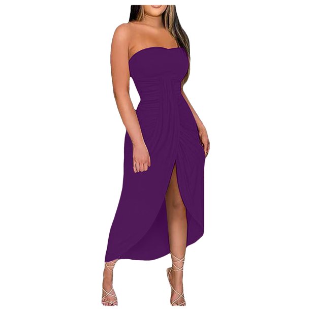 Vestido informal de playa sin mangas y cuello redondo holgado para mujer - Poliéster, ligero para vacaciones/uso diario