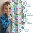 thumbnail image 3 of Blackout Kids Curtains,Colorful Cartoon Dinosaurs Palms Pattern Childrens Insulated Curtains Set Of 2,Bedroom Essentials,Toddler Room Decor 52"x63", 3 of 5
