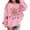Pink, variant on Fiaer Christmas Sweatshirts Women Reindeer Funny Graphic Pullover Plus Size Long Sleeve No Hooded Hoodies Crew Neck Loose Fit Trendy Tops White 160