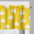thumbnail image 5 of Ambesonne Yellow and White Valance & Curtain, Cloud Motif, 55"x24", Earth Yellow White, 5 of 6