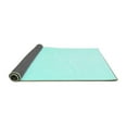 thumbnail image 2 of Ahgly Company Indoor Square Solid Turquoise Blue Modern Area Rugs, 3' Square, 2 of 4