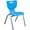 Blue, variant on Balt B2300677 Hierarchy 14 in. Plastic Classroom Chair, Chrome - Red