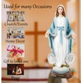 thumbnail image 6 of Miraculous Virgin Resin Statue | 8,12,16,24,36 inches | Durable Craftsmanship | Spiritual Home Decor Symbolizing Virgen Milagrosa for Church, Gifts, Celebrations, and Altars (XXLx36"Inches), 6 of 8