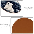 thumbnail image 5 of Polar Bear Set of 6 Microfiber Leather Round Coasters, 11x11 cm/4.3x4.3 in, Drink Coasters for Home and Bar, Table Coasters, 5 of 6