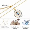 thumbnail image 4 of Collar de mal de ojo, collar de protección de oro, joyería de mal de ojo hecha a mano para mujeres, collar de ojo Ojo Turco, colgante amuleto de la suerte, collar de tercer ojo cumpleaños, 4 of 5