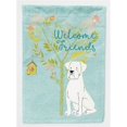 thumbnail image 1 of Carolines Treasures BB7580GF Welcome Friends White Boxer Flag - Garden Size, 1 of 3