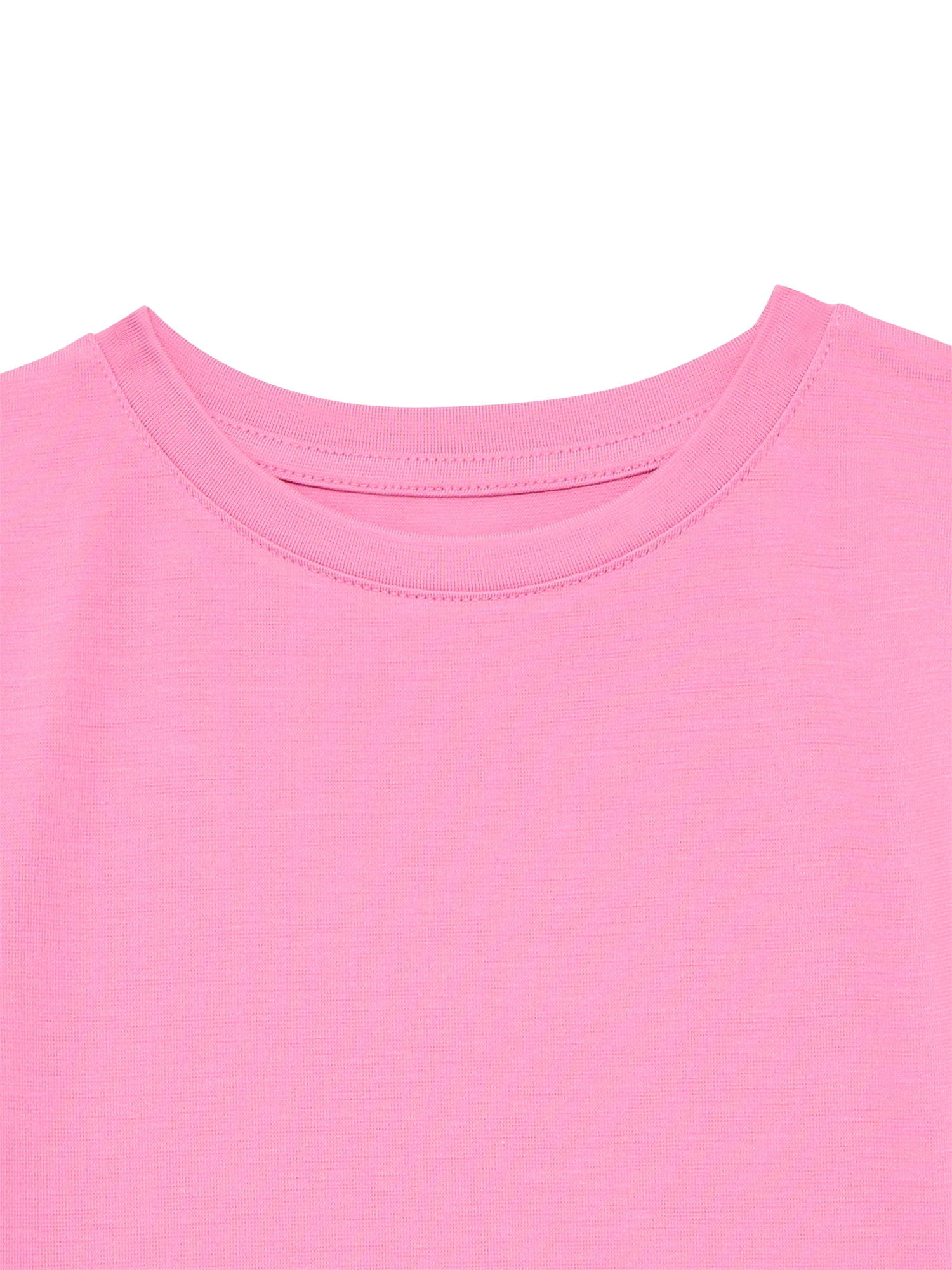 Athletic Works Girls Active Tee with Short Sleeves, Sizes 4-18 & Plus