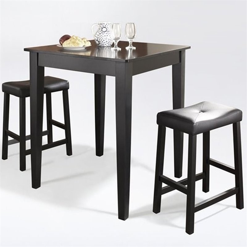 black 3 piece dining set