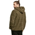 thumbnail image 2 of BRANDIT INDIVIDUAL WEAR Adult Male Hooded Fleece Quarter Zip Pullover, Color: Olive, Size: XXL, 2 of 7