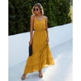thumbnail image 3 of Vestido Maxi PRETTYGARDEN Sin Mangas con Escote en V Amarillo Talla M, 3 of 4