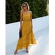 thumbnail image 3 of Vestido PRETTYGARDEN Maxi Amarillo de Verano con Tirantes Finos Talla S, 3 of 4
