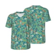 thumbnail image 3 of Daiia Mushrooms and Flowers Mens Baseball Jersey Button Down Shirts Short Sleeve Sports Uniforms-Large, 3 of 9