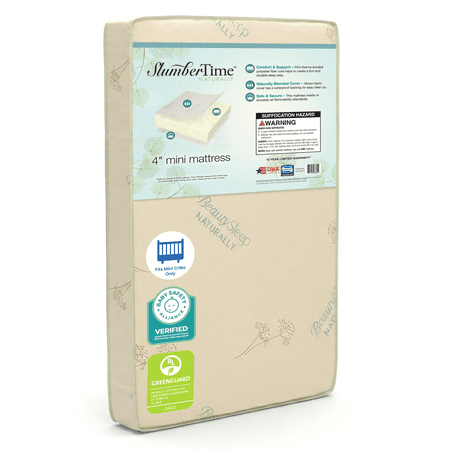Simmons Kids SlumberTime Naturally 4-Inch Mini Crib Mattress