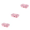 thumbnail image 3 of Decodeary Portable Picnic Microwave Bento Food Storage Container Hot pink 3Set, 3 of 6