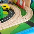 thumbnail image 4 of Kids Toys Play 75 Pc Train Set Wooden Table 32 x 23 x 15 Roads Scene Toddlers, 4 of 5