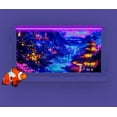 thumbnail image 5 of Blacklight Japanese Anime Black Light Aquarium Background, UV Fish Tank Background Art City Night Scenery Terrarium Background with 10 EVA Double-Sided Tape, 24X12IN, 5 of 5