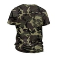 thumbnail image 4 of Dresfit Gym Shirts Mens Crew Neck Camouflage Tennis Tops Short Sleeve Cotton Relaxed Fit Work Out T Shirts Lightweight Basic Tees Dark Green M, 4 of 6