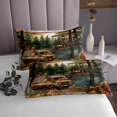 thumbnail image 3 of Camper Bedspread Set, Rv Camper Accessories for Travel Trailers Coverlet Set, Cartoon Camper Decor Rustic Cabin Lodge Quilt Set | Camping Car In Nature Scenery Bed Set Twin with 1 Pillowcase, 3 of 3