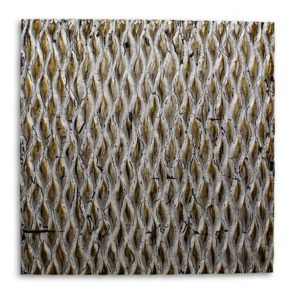 HomeRoots 274796 36 x 36 x 1 in. Raw Wood Look Silver Finish Square Wall Art