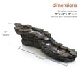 thumbnail image 4 of Alpine Corporation 19-Inch Tiered Rocky River Stream Fountain with White LED Lights, 4 of 12