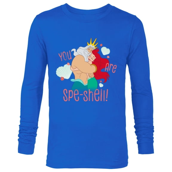 Disney Princess Little Mermaid Dad Daughter You Are SpeShell - Long Sleeve T-Shirt for Men - Customized-Navy