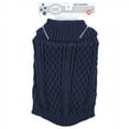 thumbnail image 2 of Luvable Friends Dogs and Cats Cableknit Pet Sweater, Navy, Large, 2 of 4