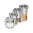 thumbnail image 2 of Honey Can Do Stainless and Acrylic Canisters, 4-Pack, White, 2 of 3
