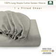 thumbnail image 3 of Pizuna Pure 100% Cotton Full Fitted Sheet Only, Luxurious 400 Thread Count Long Staple Cotton Sateen Weave 15" Deep Pocket Fitted Sheet (Combed Silver Full Fitted Sheet Cotton), 3 of 4