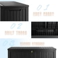 thumbnail image 2 of CIRUI 200 Gallon Double Wall Resin Deck Box, Lockable Waterproof Outdoor Storage Box,  Capacity and Doubles as Seating for Patio Furniture,Garden Tools, Pool Accessories ,Black, 2 of 11