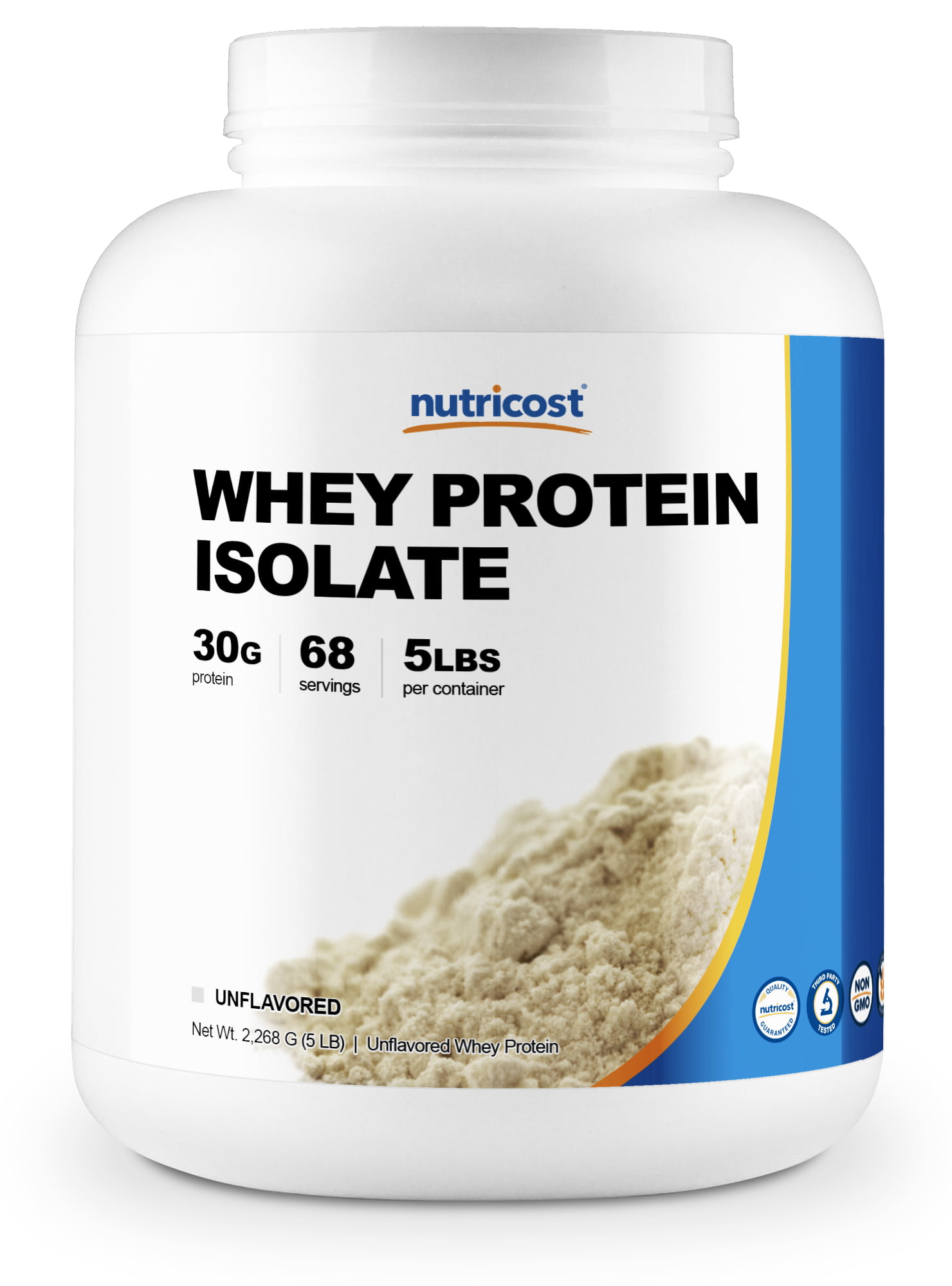 Nutricost Whey Protein Isolate Unflavored 5lbs