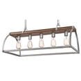 thumbnail image 3 of Westinghouse Lighting 6351700 5 Light Chandelier Barnwood Finish with Galvanized Steel Accents, 3 of 4