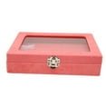 thumbnail image 4 of Pin Jewelry Display Case, Flocking Lining Easy Cleaning Pink Medal Frame Box Dustproof Protective With Lock Buckle For Brooch Collection Pink Small, 4 of 8
