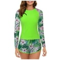 thumbnail image 1 of Kcodviy Women 2 Piece Long Sleeve Guard Women Sleeve Rash Guard with Guard for Women Plus Size Built in Bra Swimsuits Long Sleeve Guard Upf 50+ Swim Shirt Surf Guard for Men with Boyshort Bottom, 1 of 7
