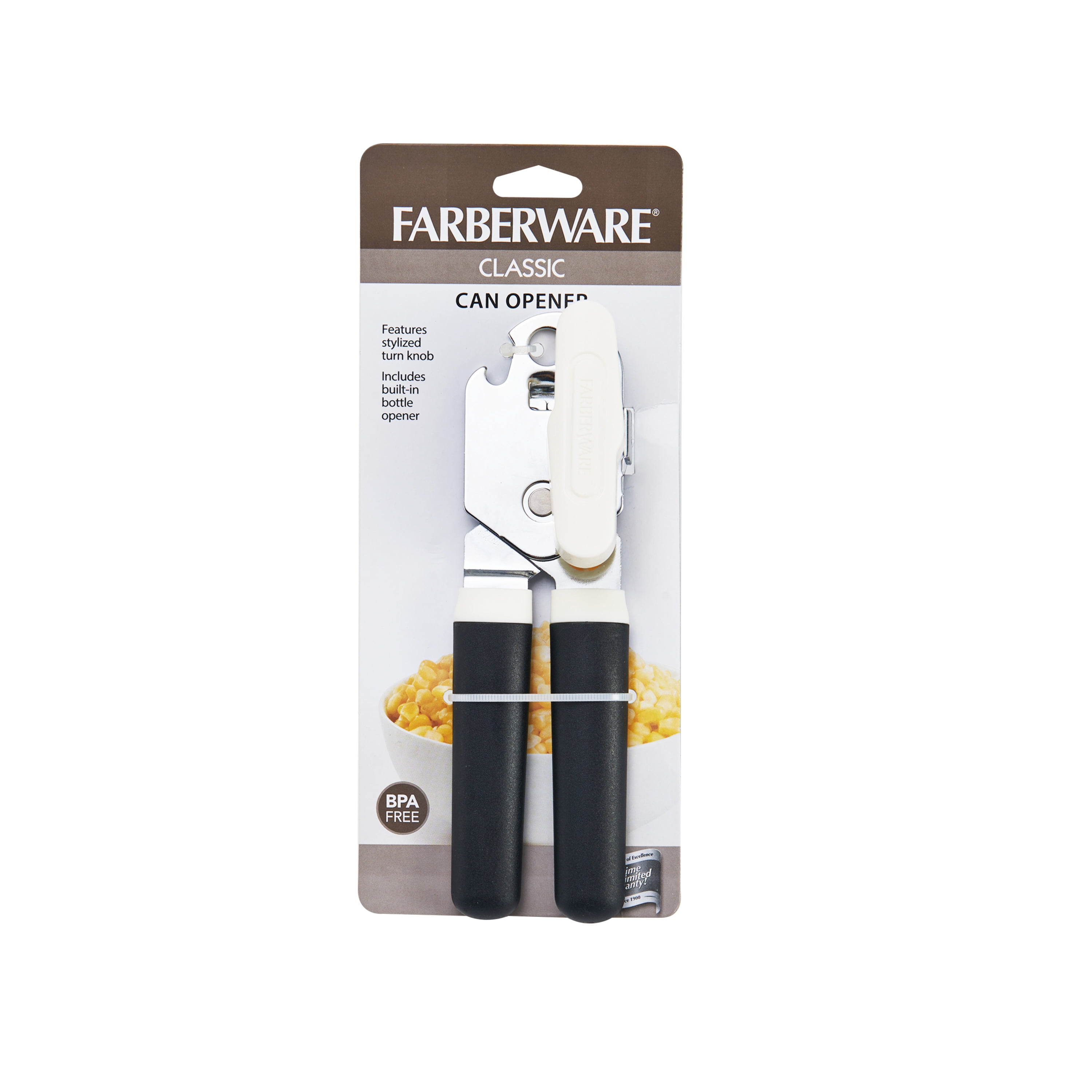 Farberware Classic Black and White Multi-Color Can Opener