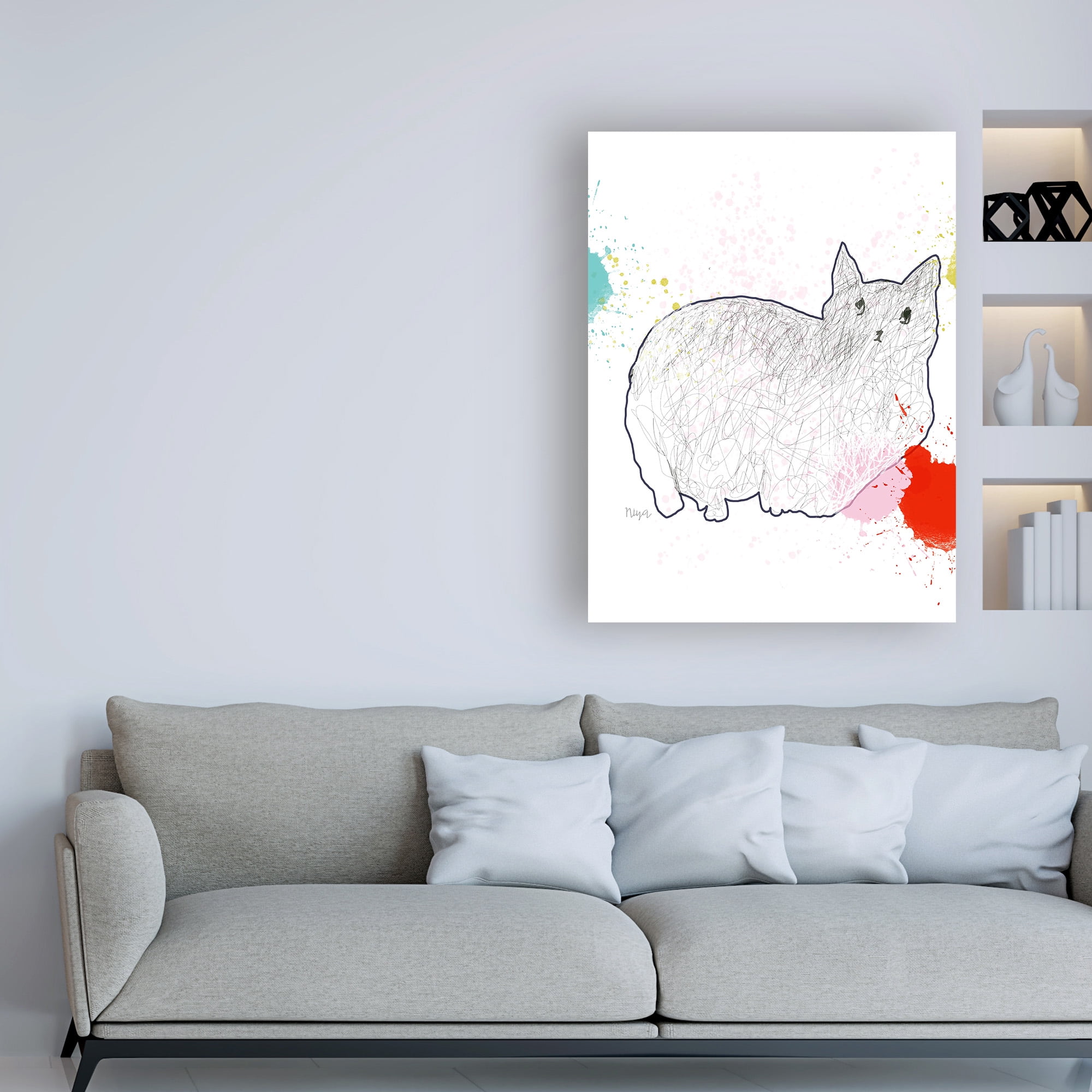 Trademark Fine Art 'Kitty in Repose' Canvas Art by Niya Christin