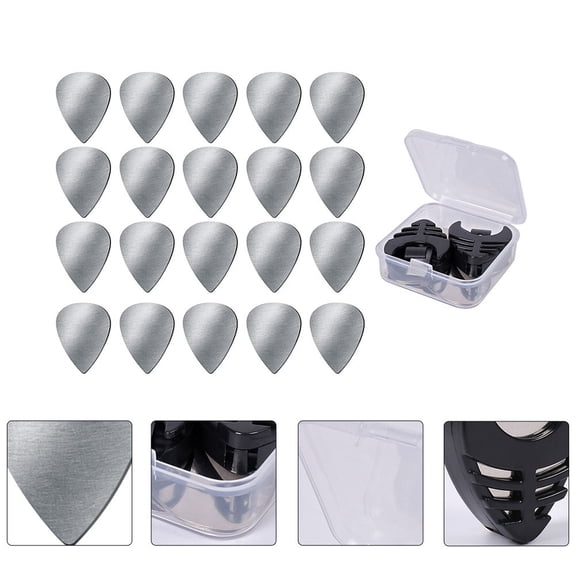 Masteelf Stainless Steel Guitar Picks Case Acoustic Accessories Plectrum