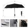 thumbnail image 3 of gastropod JIGUOOR 12 Ribs Wood Handheld Folding Umbrella Windproof Compact Travel,Auto Open/Close Large Rain Umbrellas w/Teflon Coating, Ergonomic Handle FREE Leather Case for Mens Women, 3 of 8