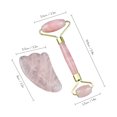 thumbnail image 2 of Ensemble de Rouleaux en Quartz Rose Masseur pour le Visage Naturel Amincissant, 2 of 5