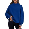 thumbnail image 2 of NSLGXD Womens Mock Neck Oversized Sweatshirt Long Lantern Sleeve Loose Fit Solid Color Casual Fall Pullover Tops S-2XL, 2 of 7
